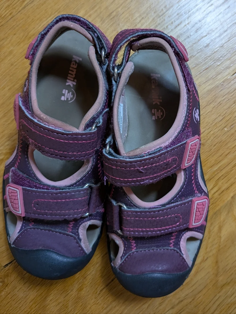 Kamik Kids Purple and Pink Closed-Toe Sandals - Adjustable Straps